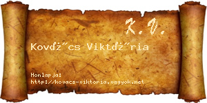 Kovács Viktória névjegykártya